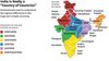 mapa de las diferencias entre estados indios